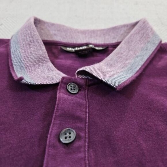 Michael Kors Men’s Plum Purple Polo Shirt Short Sleeve Size Large Y2K Old Money - Picture 8 of 16